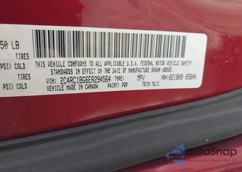 2014 Chrysler Town & Country Touring from USA, damaged, VIN 2C4RC1BG6ER294564